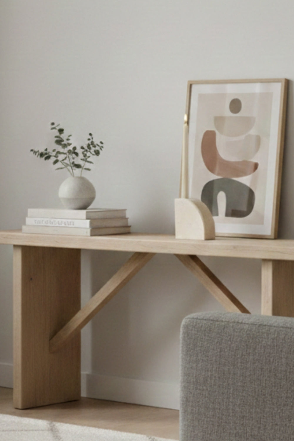 Etern Elips Traverten Şamdan