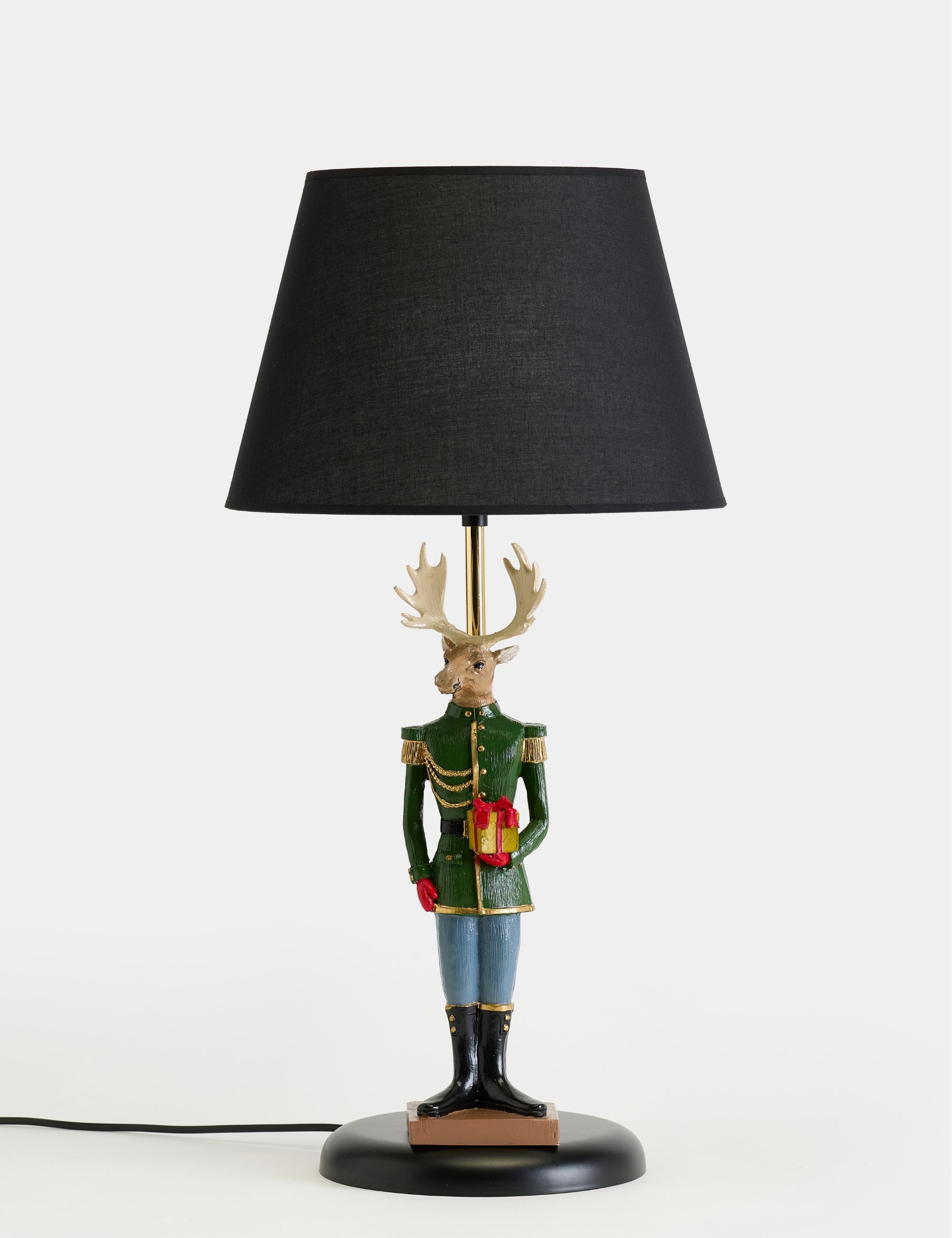 Fındıkkıran Geyik Asker Gift Figürlü Abajur & Biblo