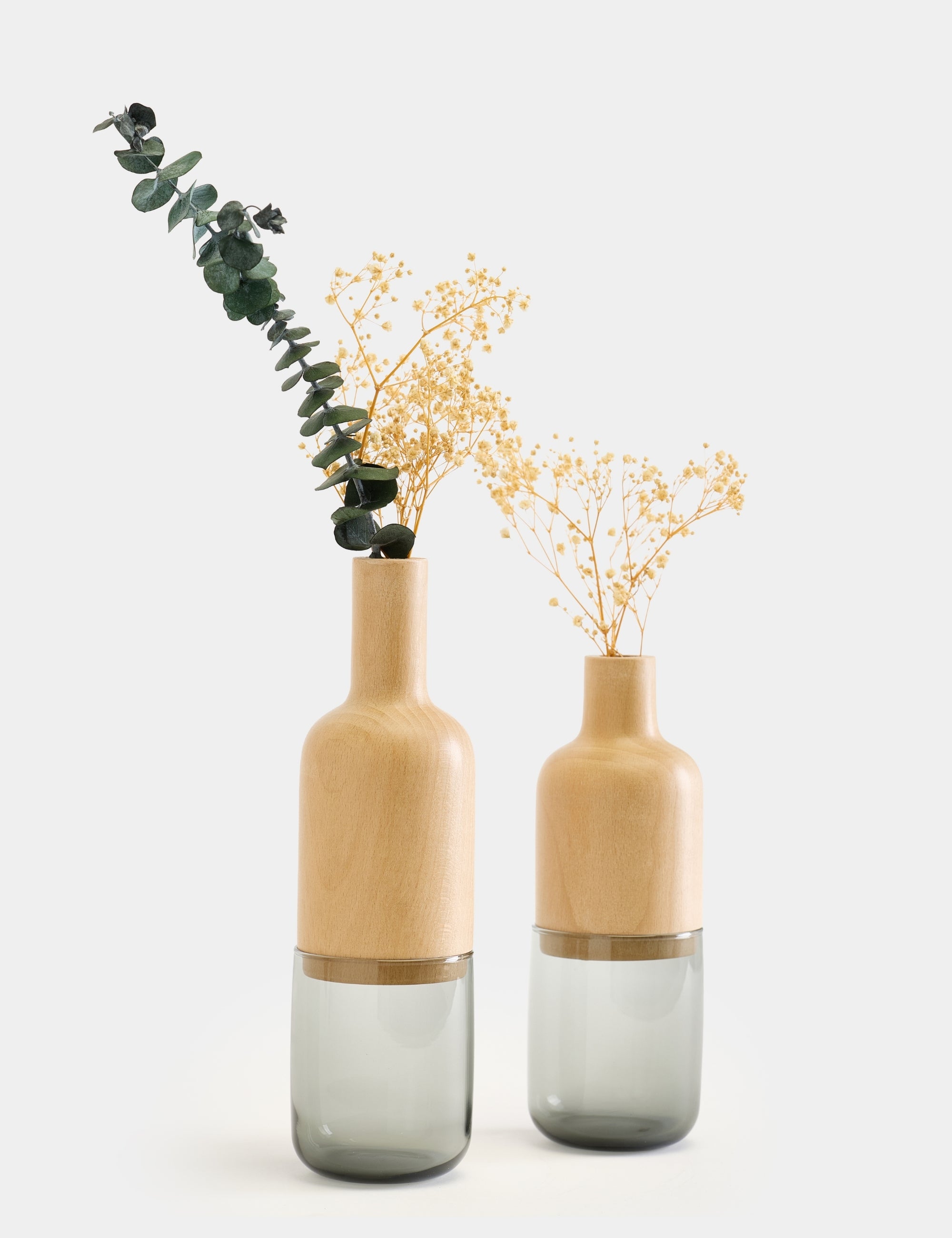 Harmony Minimalist 2'li Vazo Seti - Antrasit