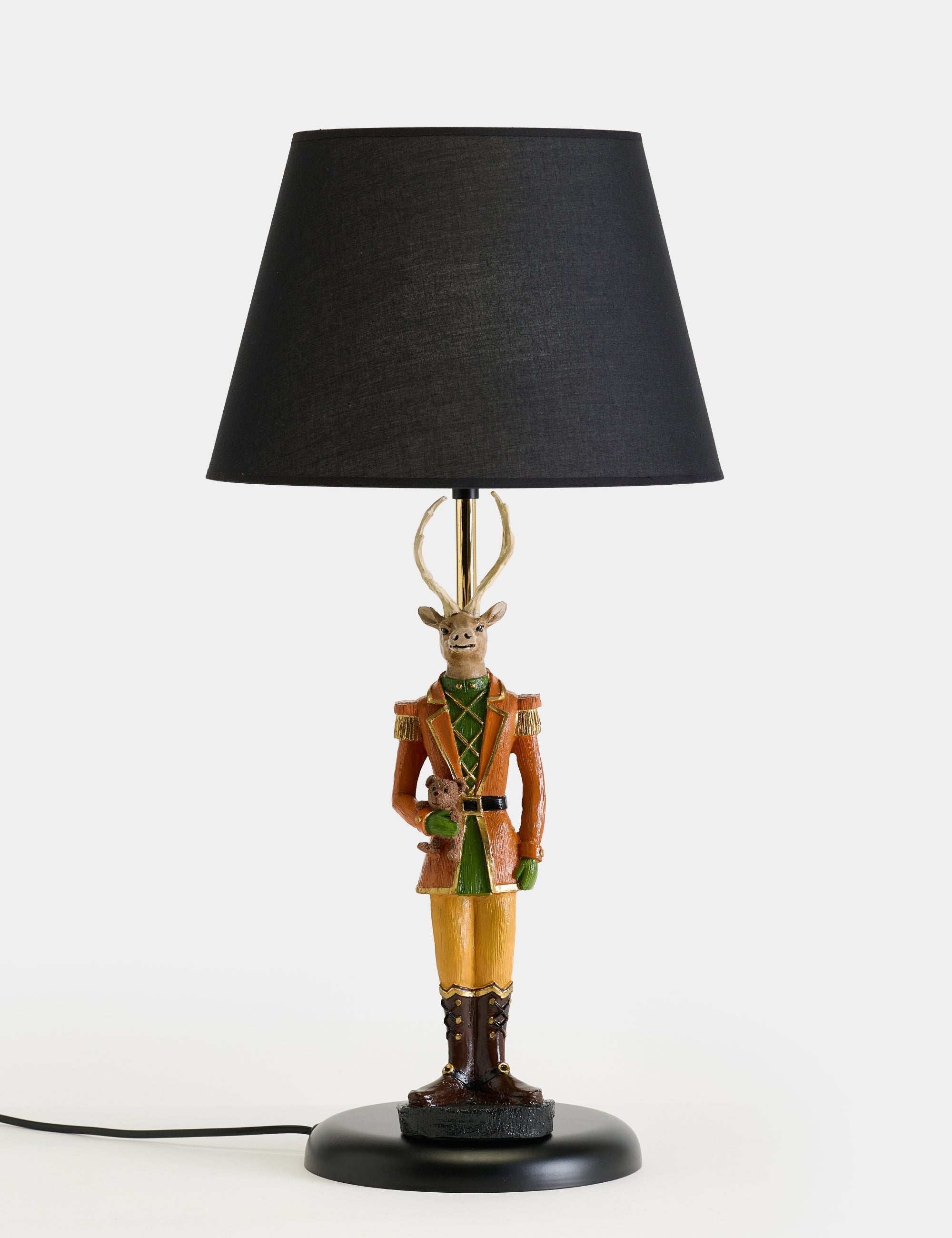 Fındıkkıran Geyik Asker Bear Figürlü Abajur & Biblo