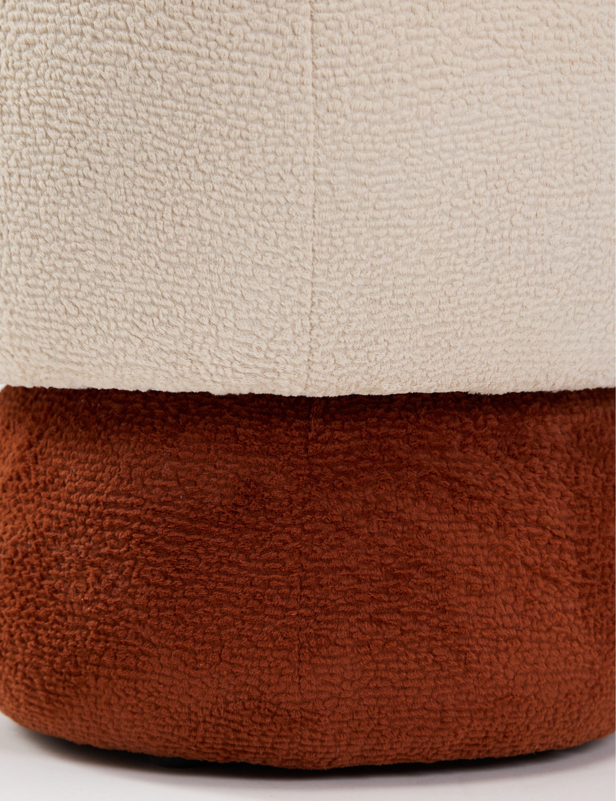 Coco Minimalist Puf - Krem/Turuncu