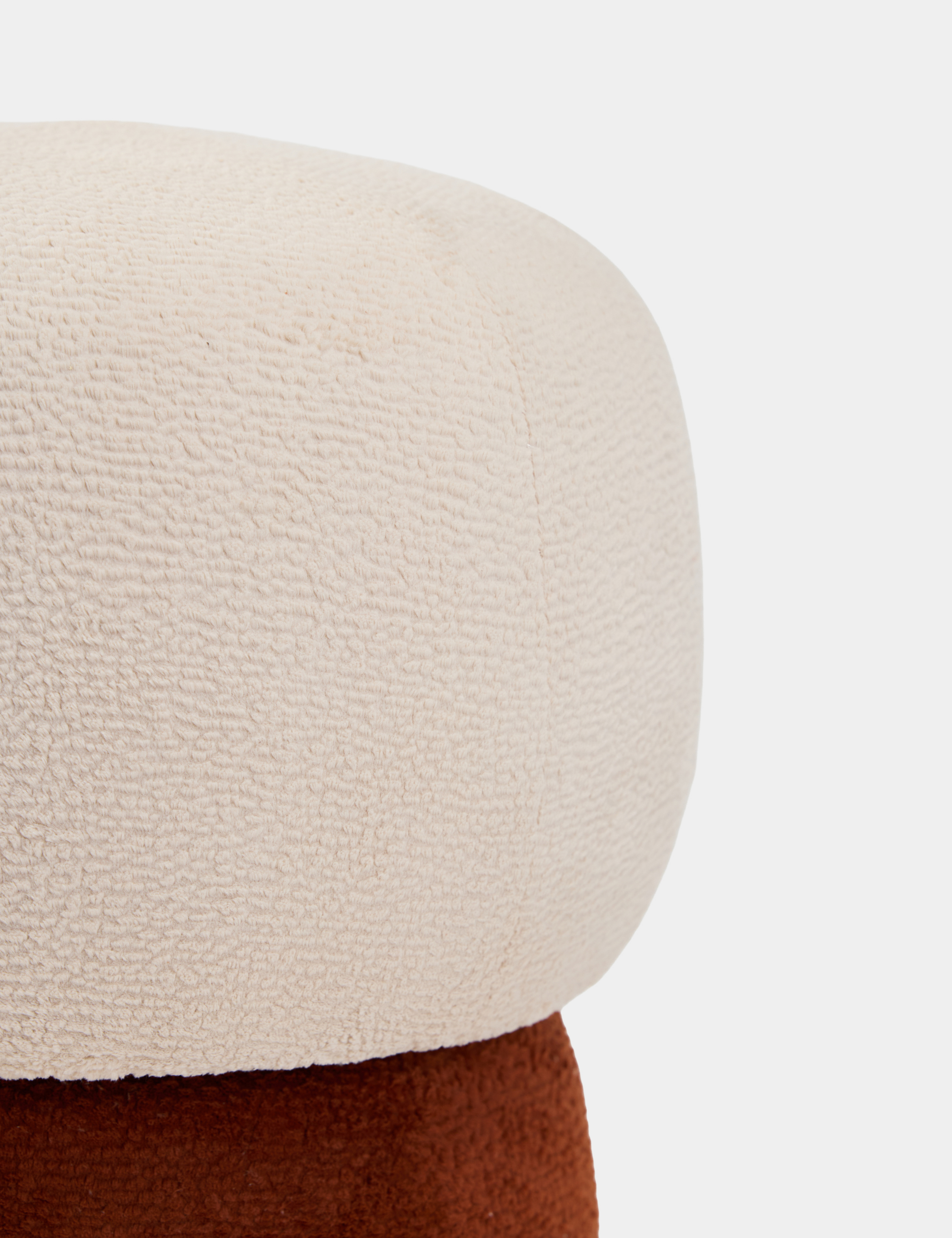 Coco Minimalist Puf - Krem/Turuncu
