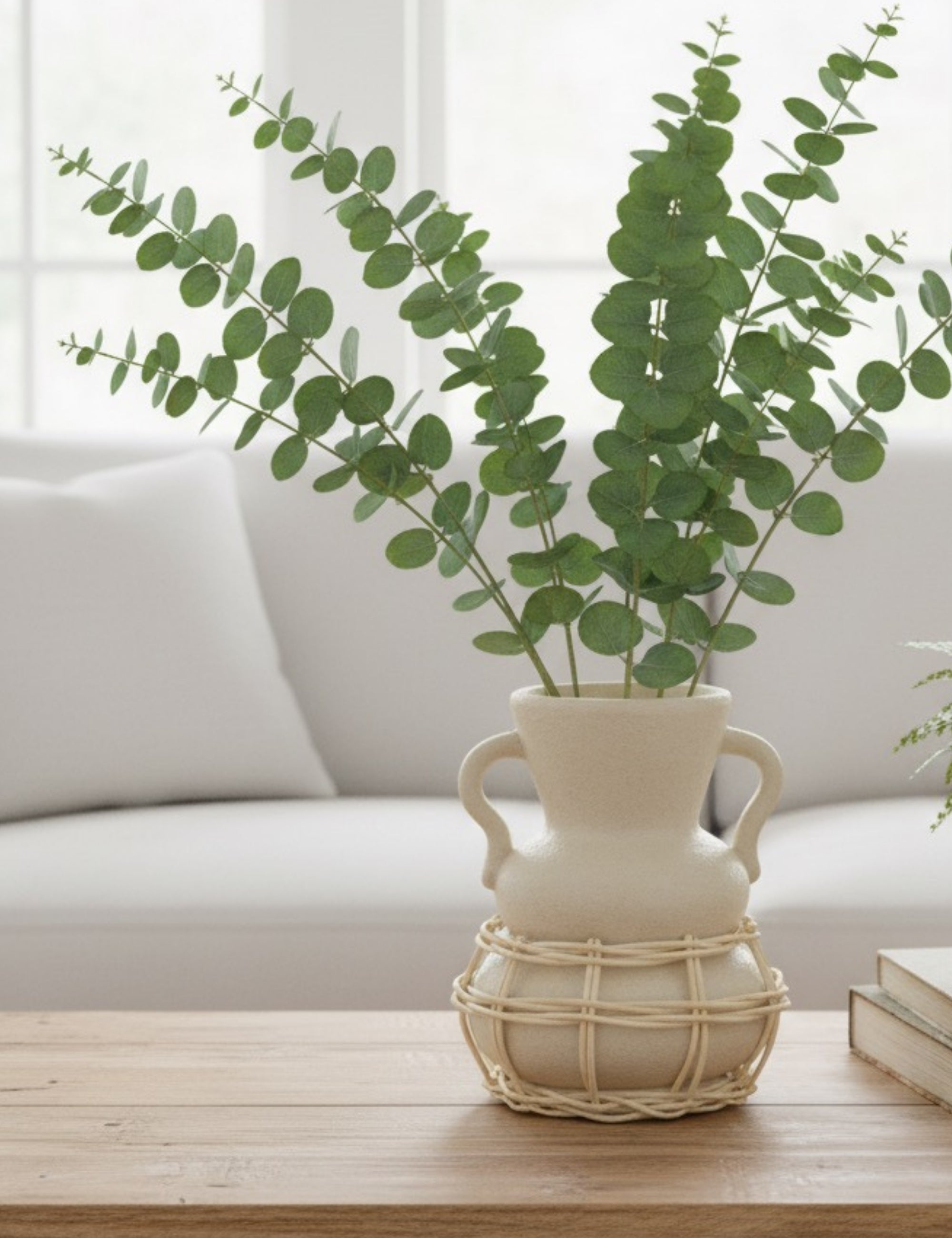 Çömlek Doğal Hasır Örgülü Terakota Vazo