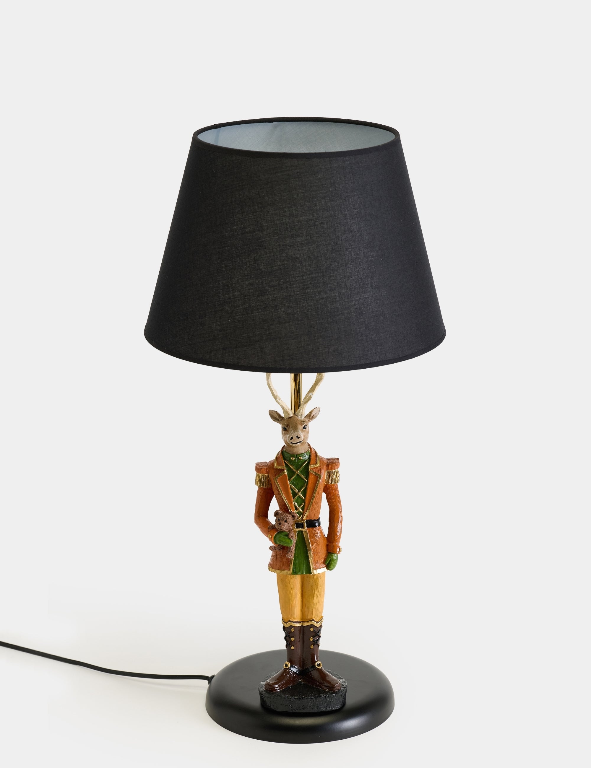 Fındıkkıran Geyik Asker Bear Figürlü Abajur & Biblo