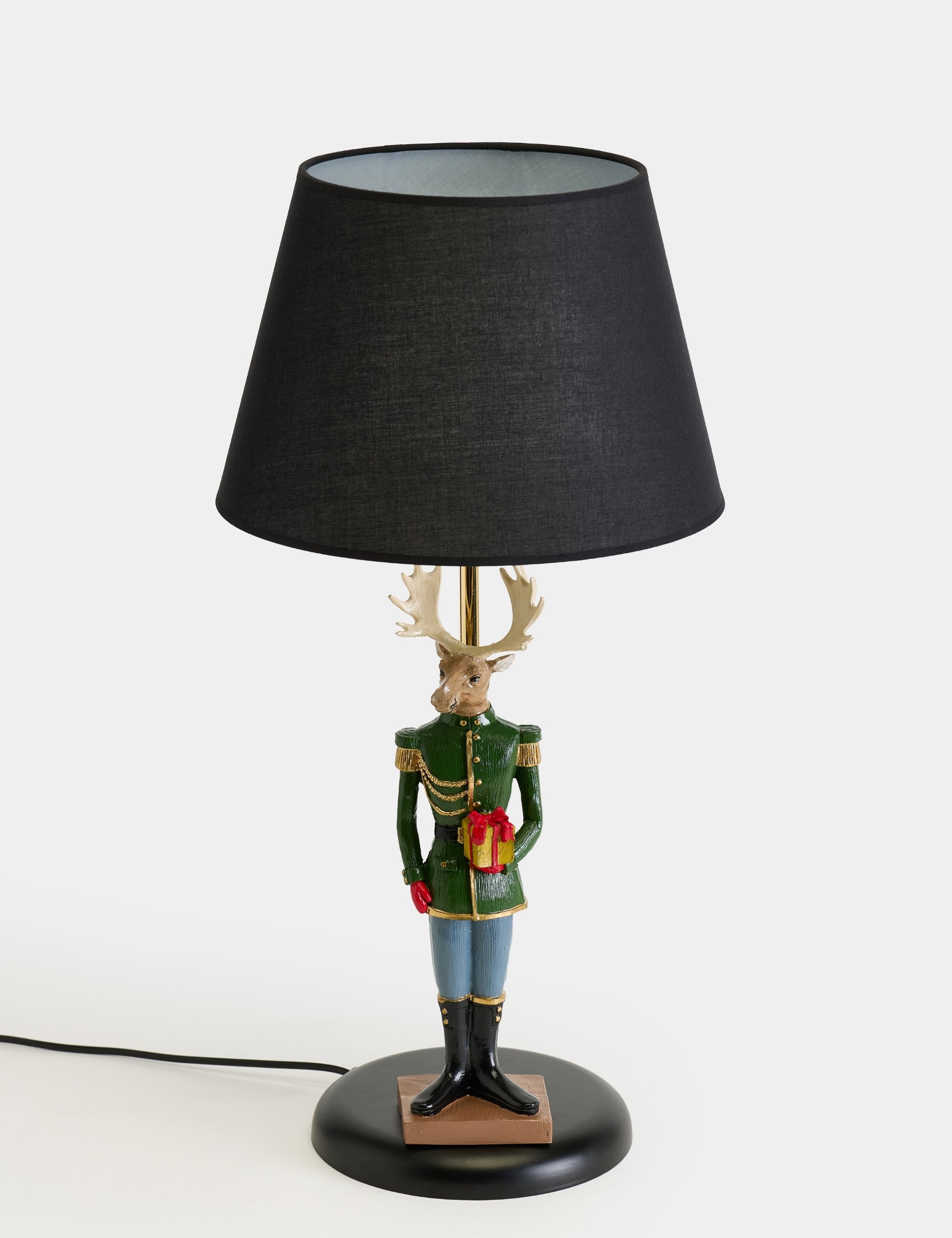 Fındıkkıran Geyik Asker Gift Figürlü Abajur & Biblo