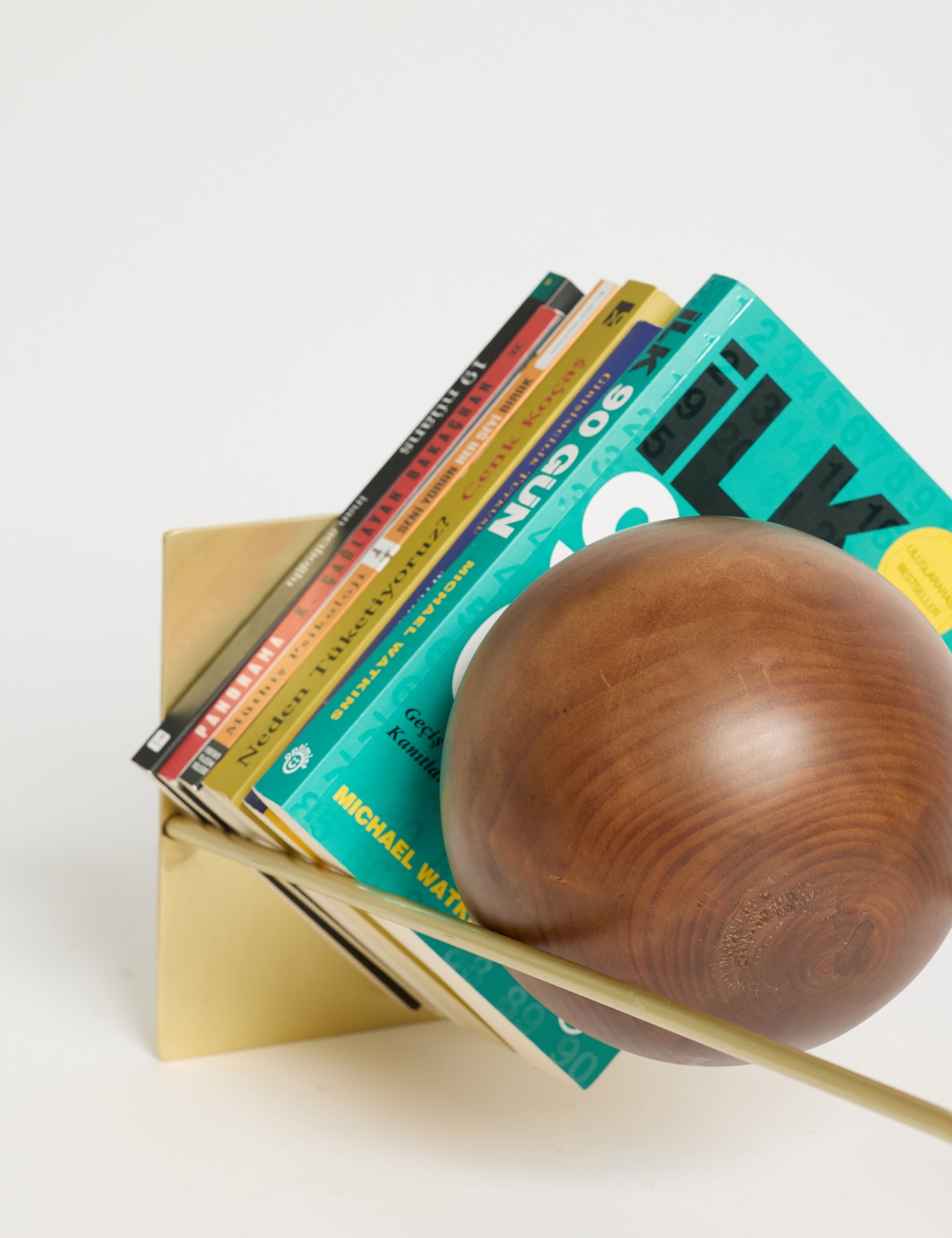 Toke Dekoratif Kitaplık - Gold Eskitme