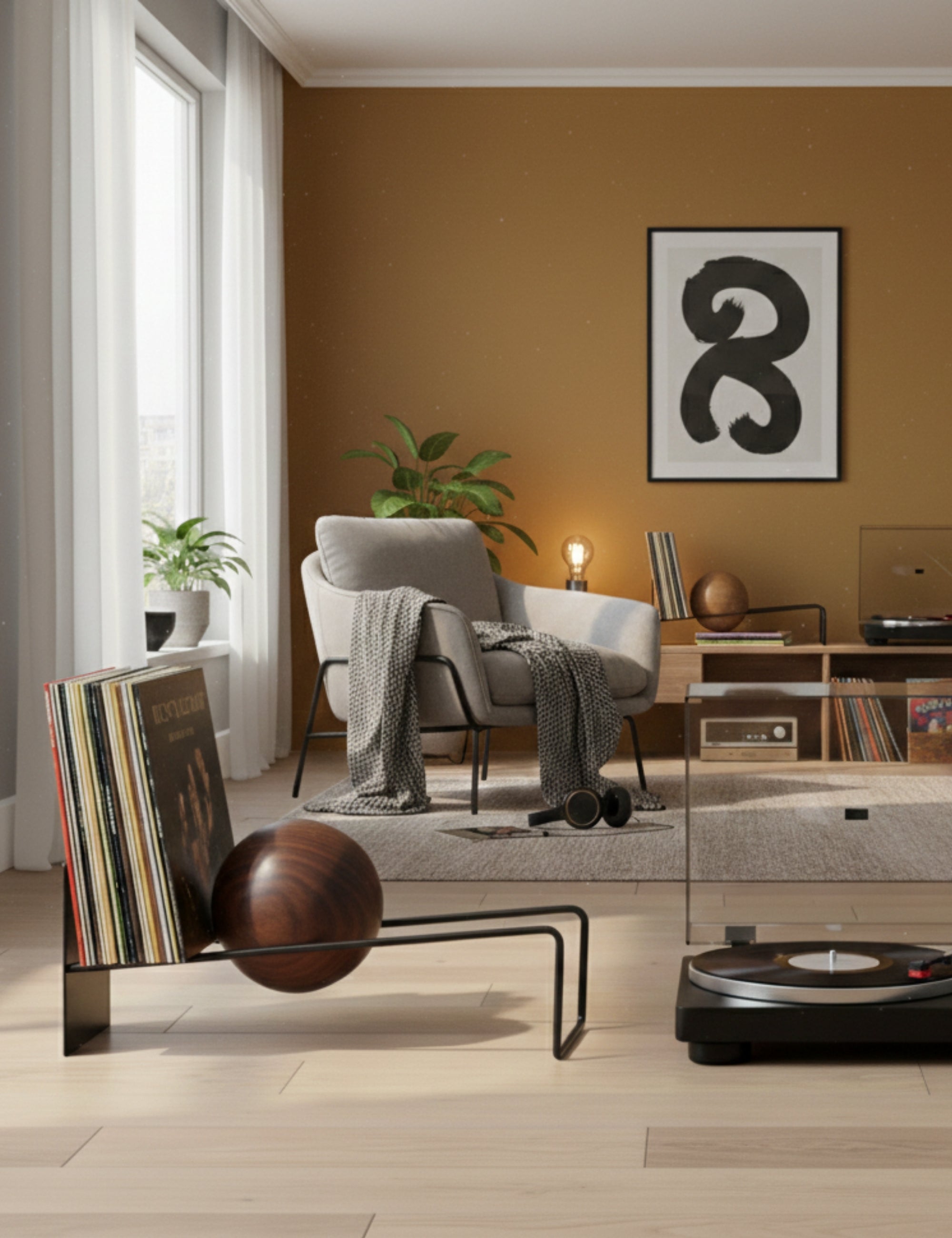 Toke Dekoratif Kitaplık - Siyah