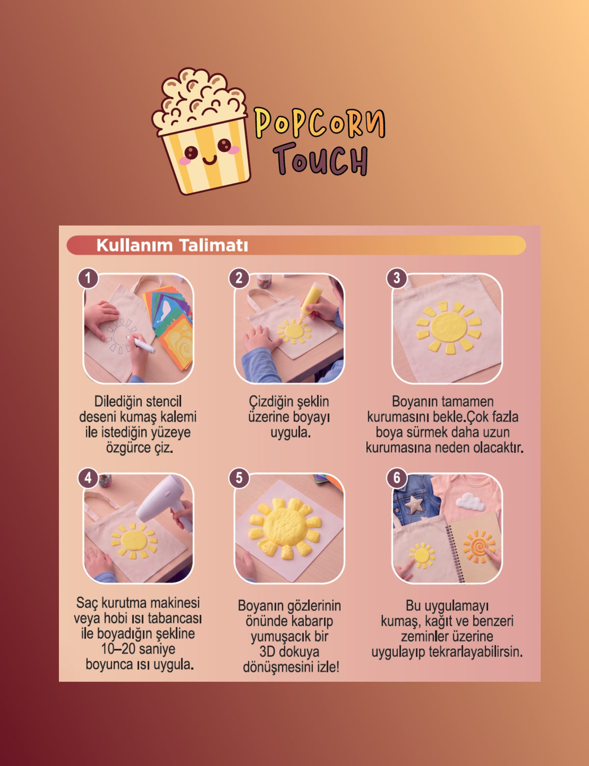 Maisonord Popcorn Touch Isı İle Kabaran Eğitici Oyun Seti