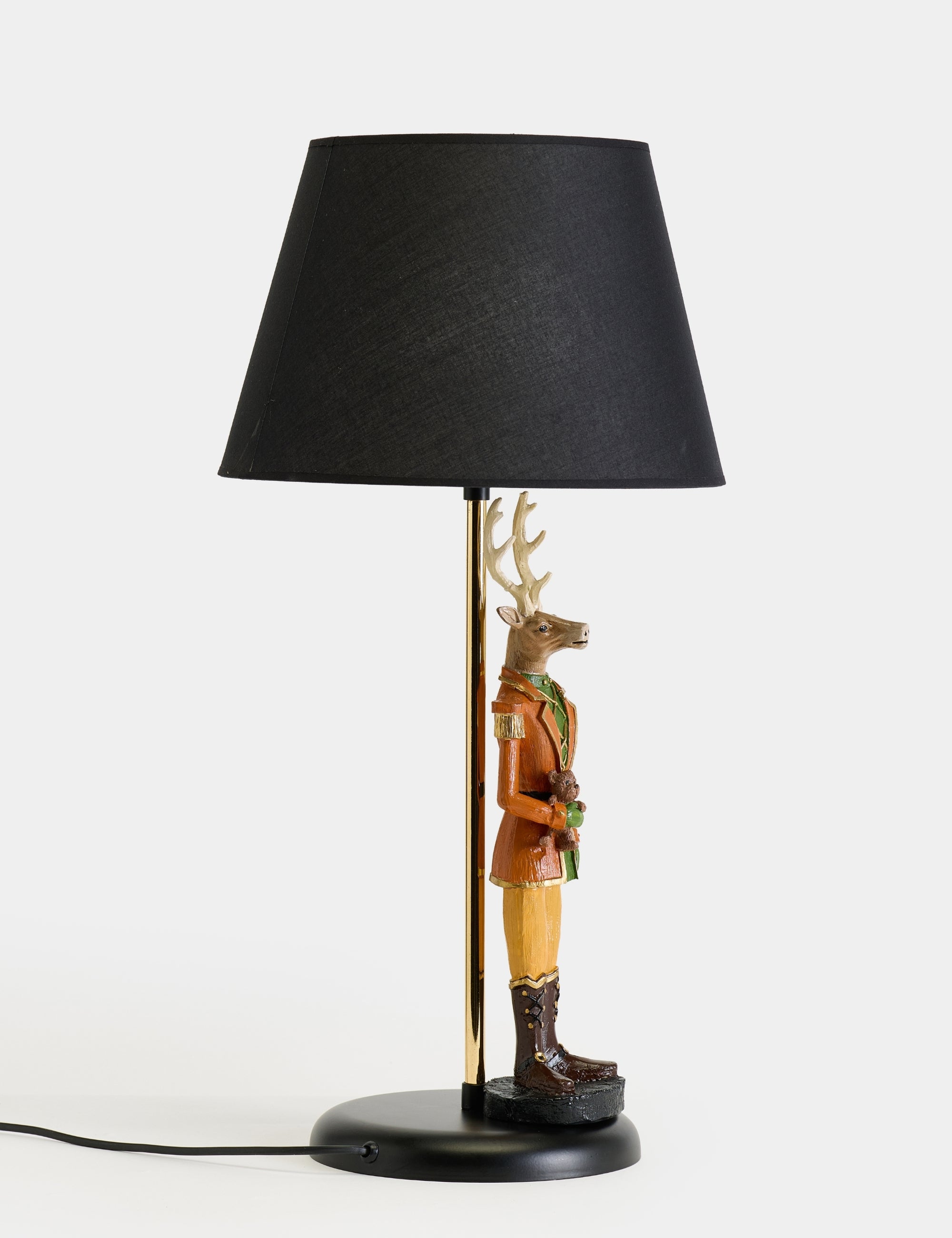 Fındıkkıran Geyik Asker Bear Figürlü Abajur & Biblo