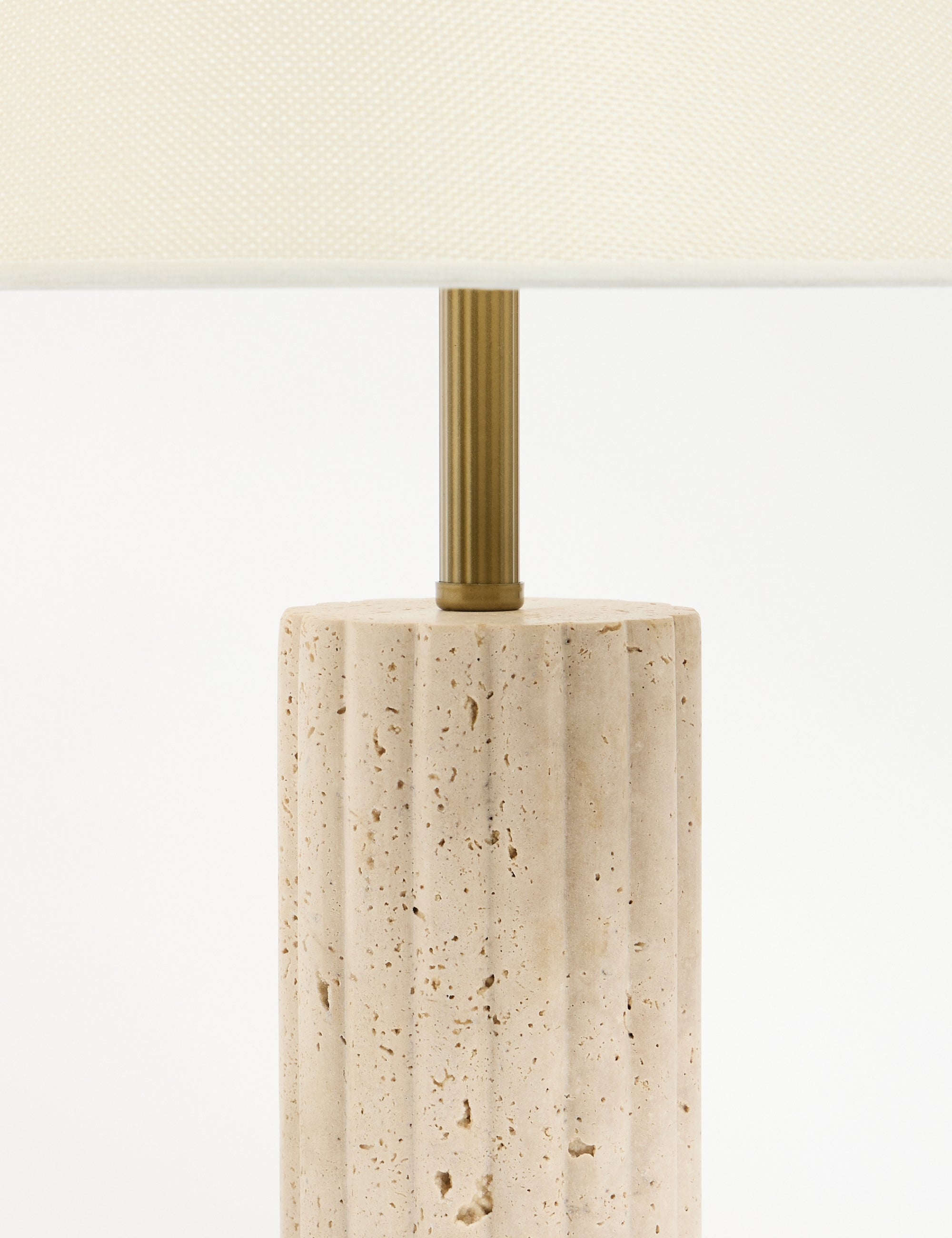 Astra Kumaş Şapkalı Traverten Abajur