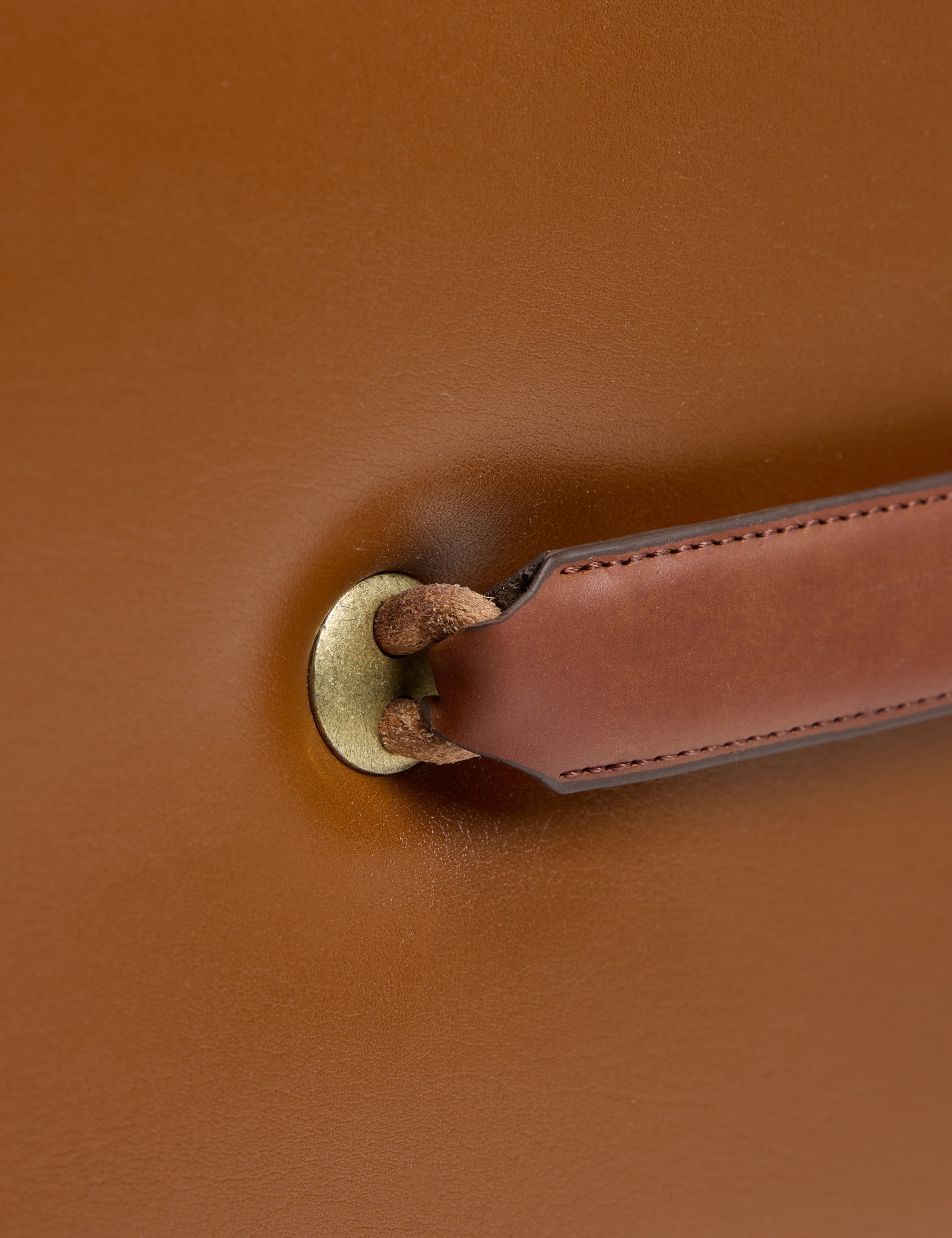 Ottocase Nostaljik El Yapımı Kapitone Deri Puf - Kahverengi