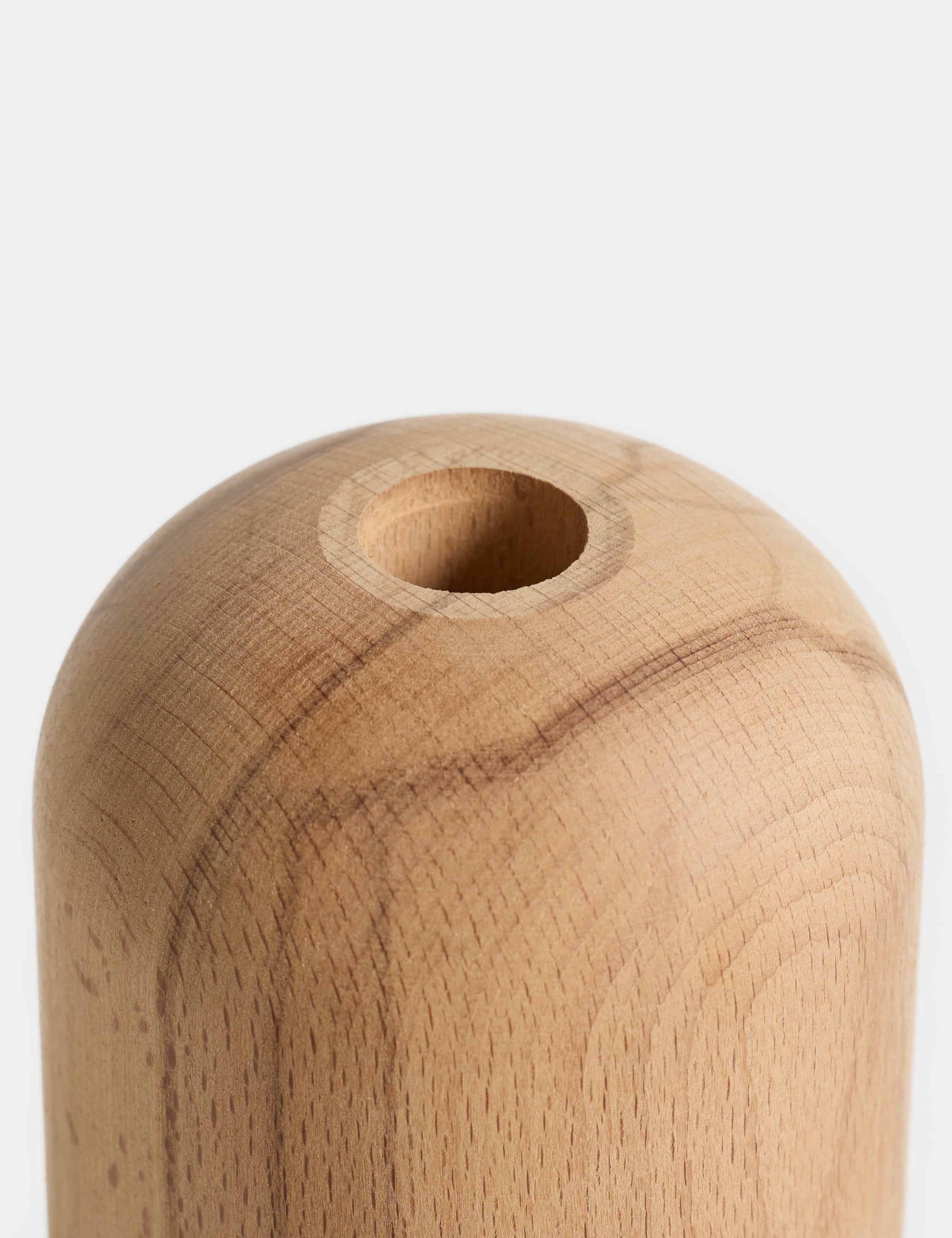 Ahşap Gövdeli Traverten Dekoratif Şamdan