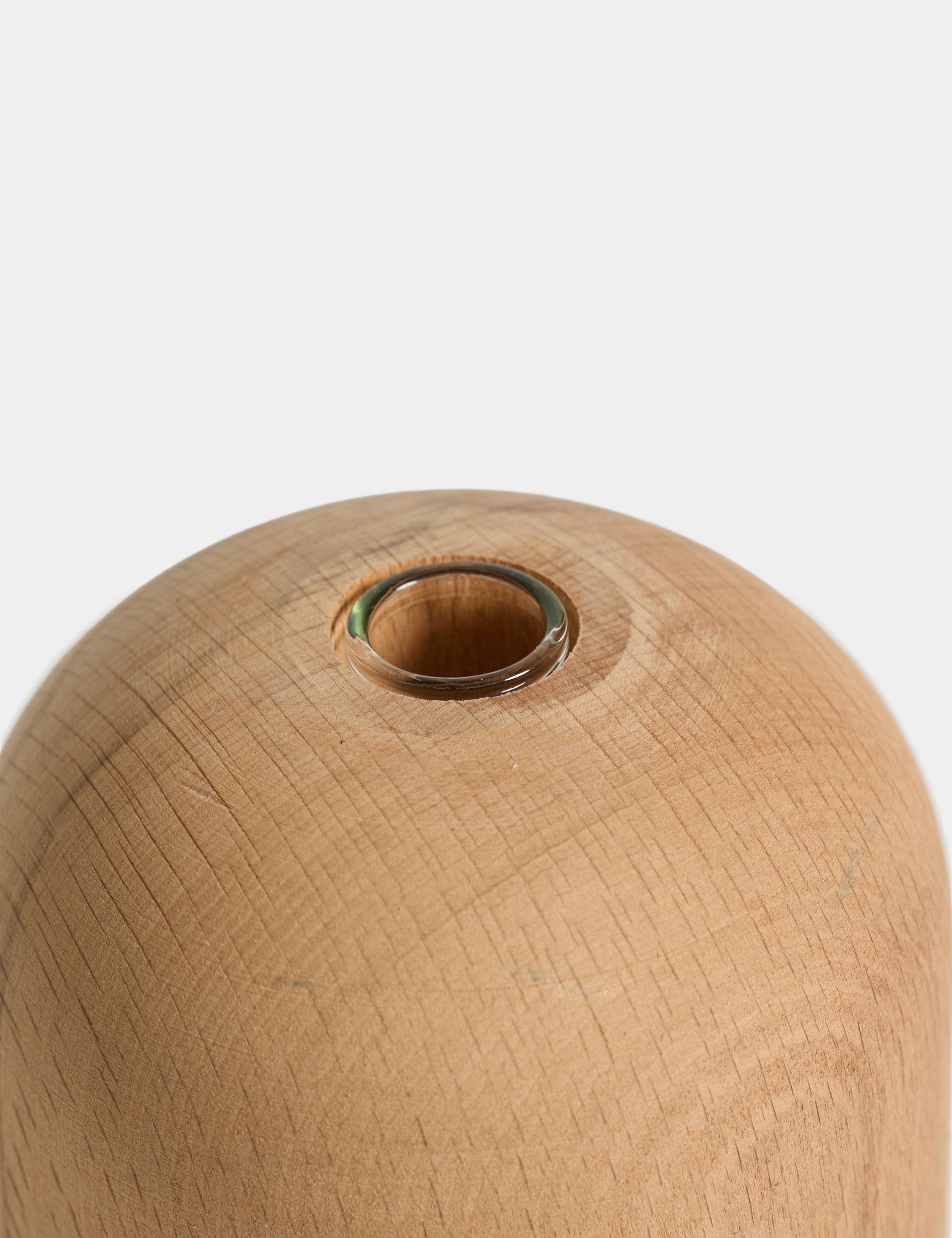 Ahşap Gövdeli Traverten Dekoratif Vazo