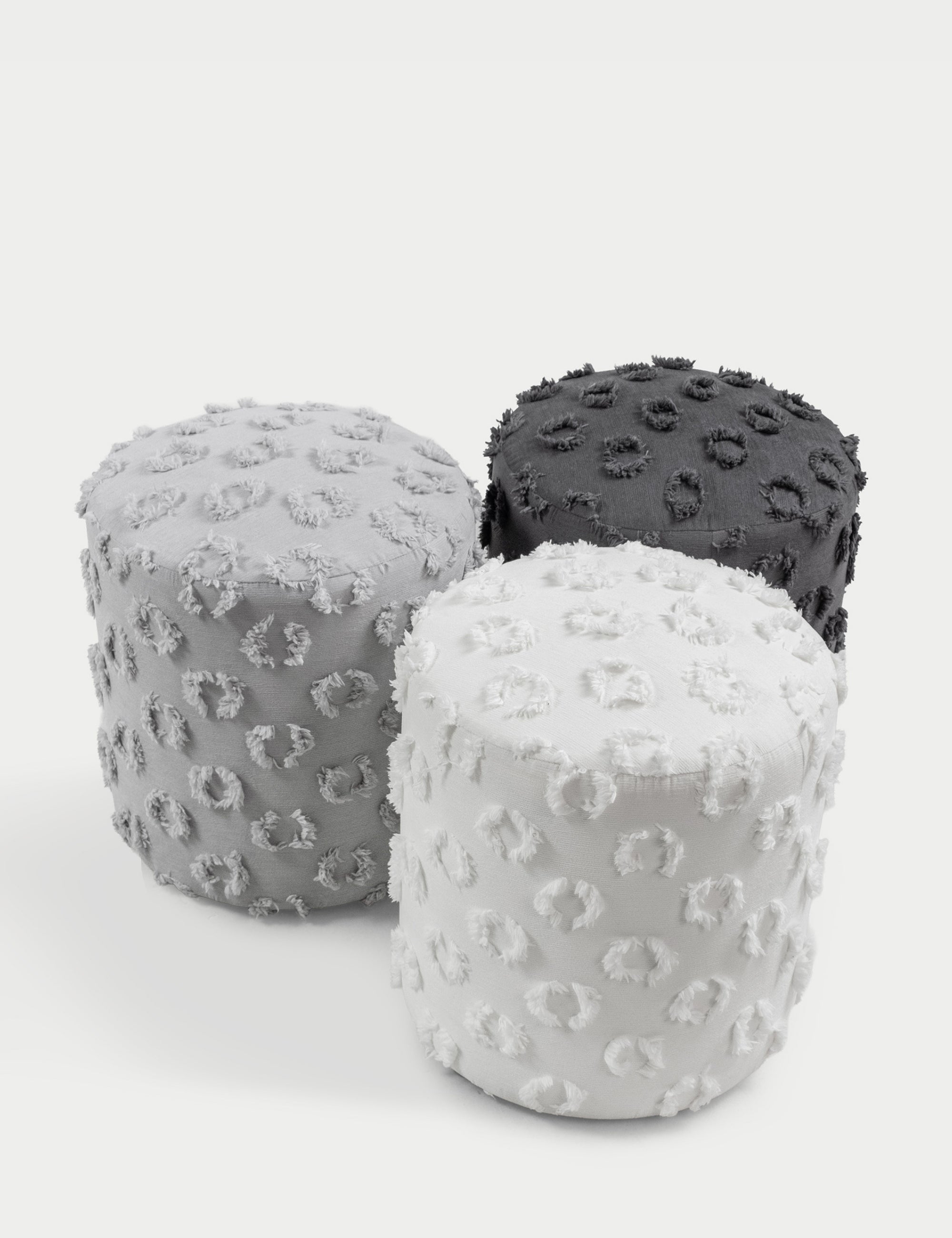 Astrid Dokuma Puf - Antrasit