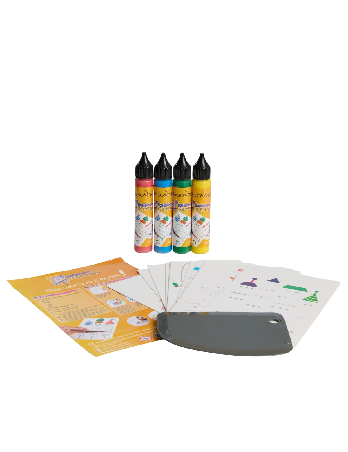 Maisonord Rainbow Squeegee Yaratıcı El Sanatları Eğitici Oyun Seti