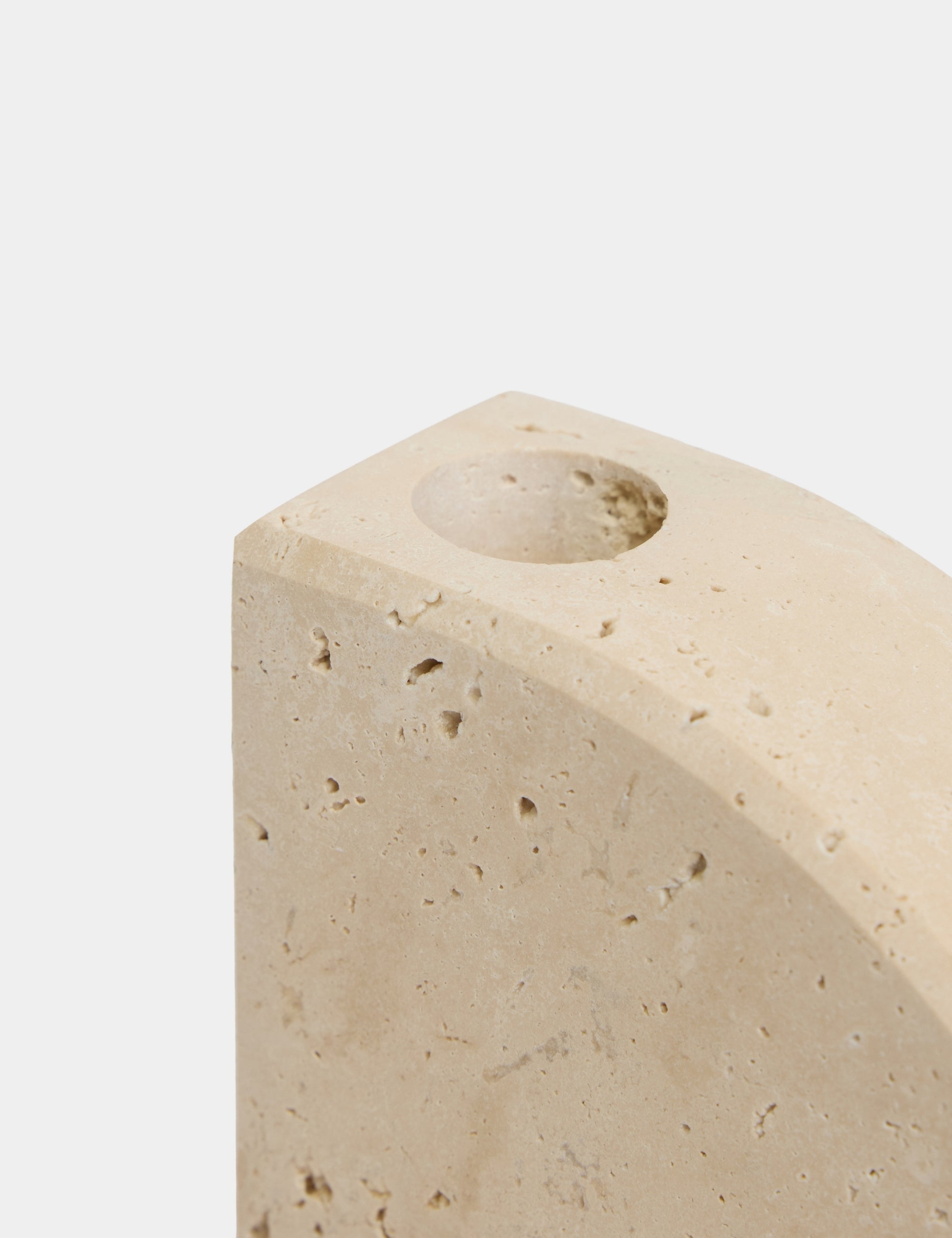 Etern Elips Traverten Şamdan