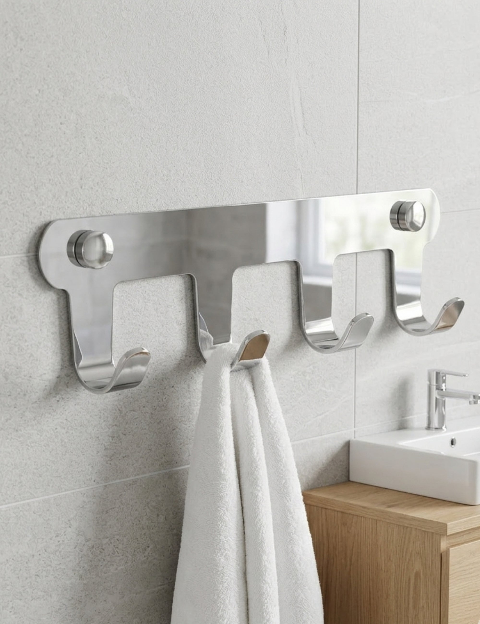 Smart Paslanmaz 4'lü Askılık - Silver