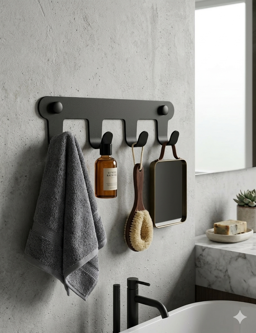 Smart Paslanmaz 4'lü Askılık - Siyah