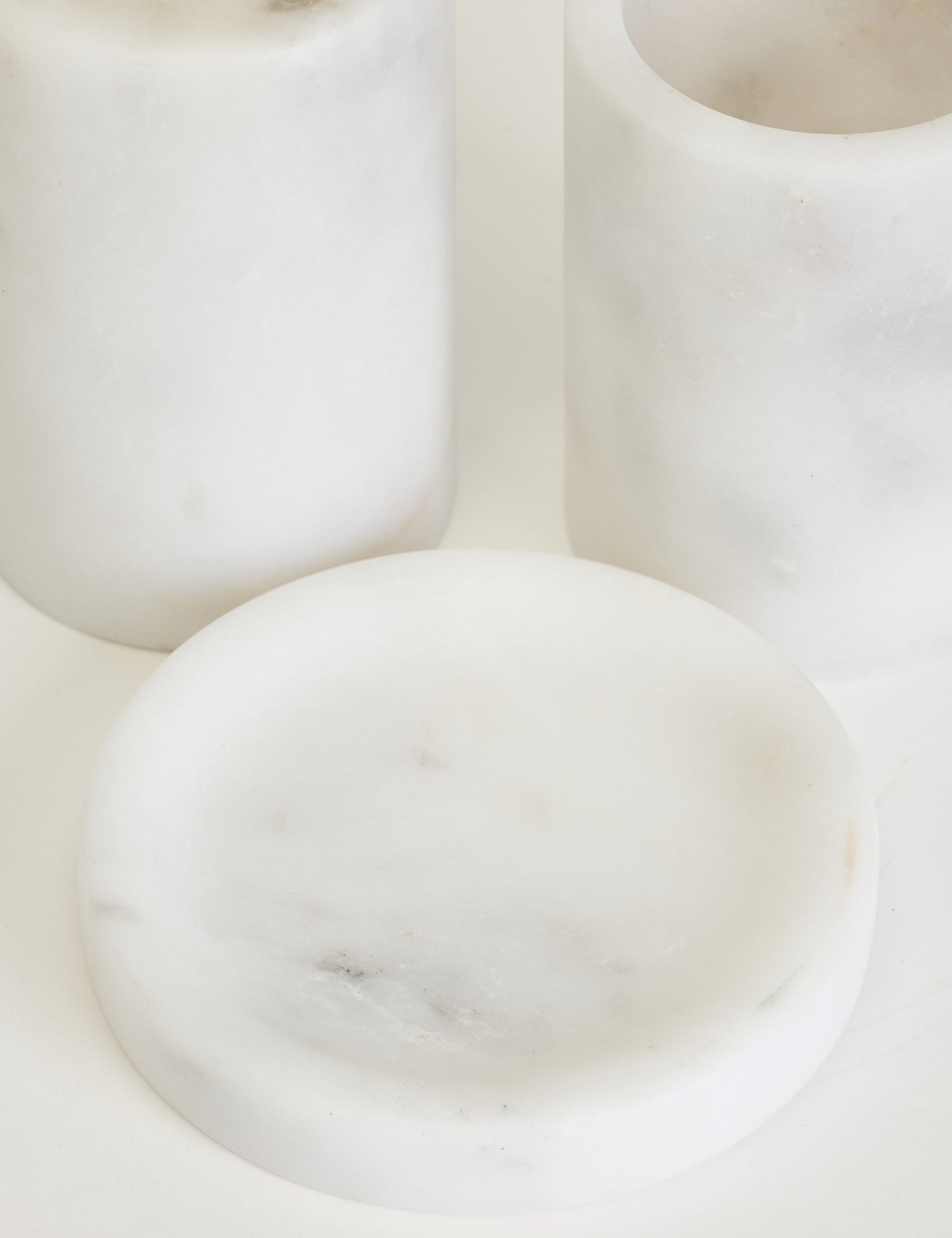 Flora Mermer 3'lü Banyo Seti - Siyah