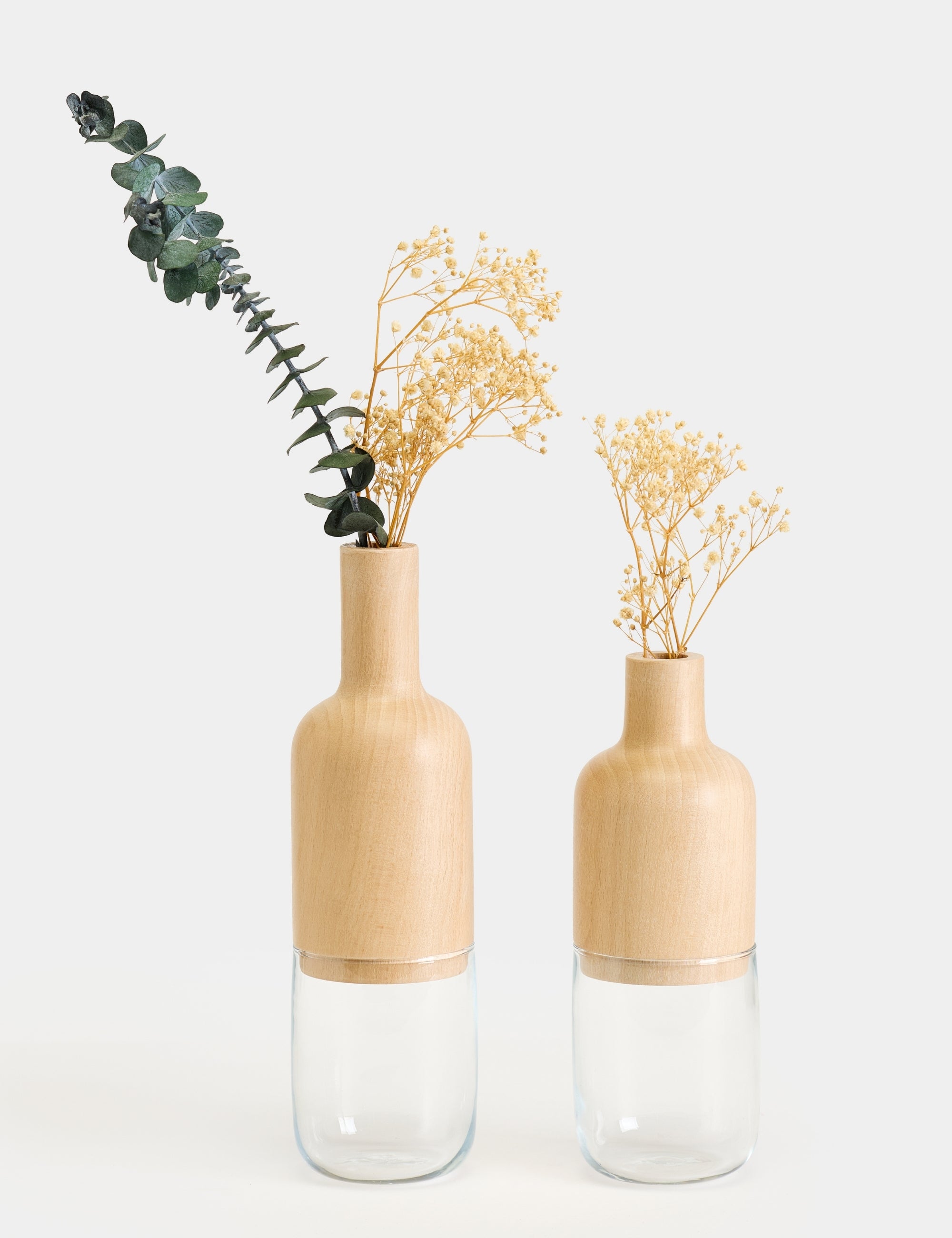 Harmony Minimalist 2'li Vazo Seti - Şeffaf