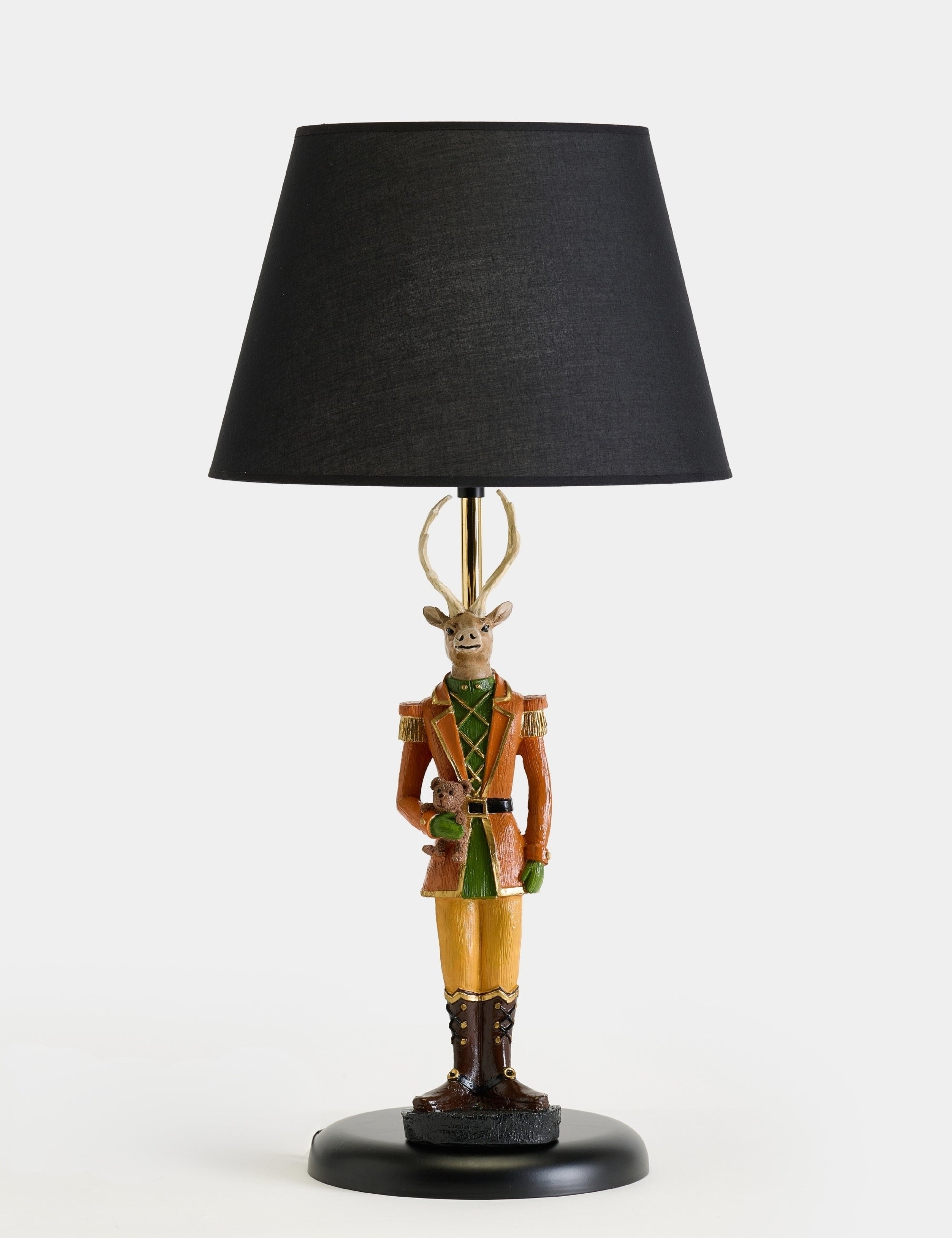 Fındıkkıran Geyik Asker Bear Figürlü Abajur & Biblo