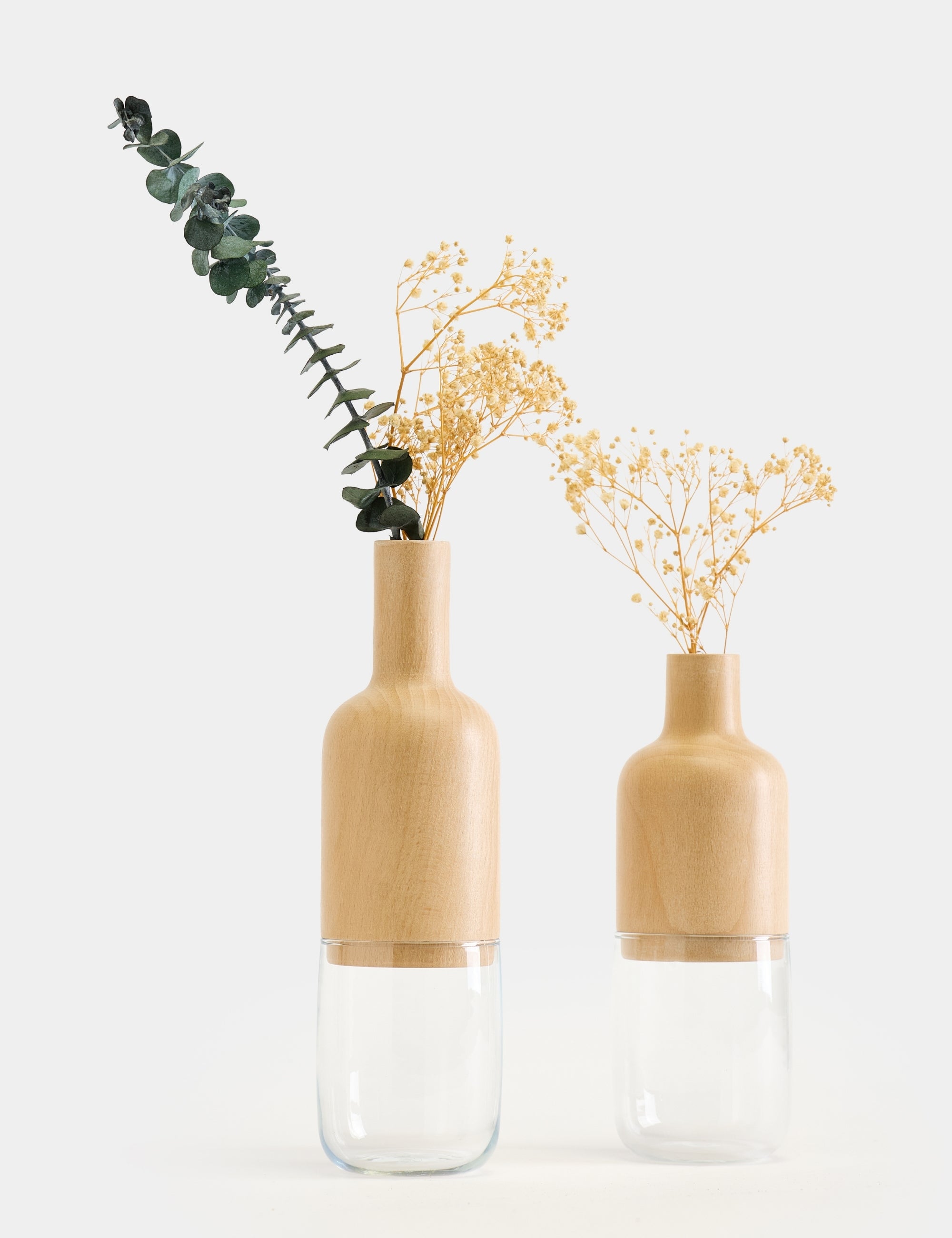 Harmony Minimalist 2'li Vazo Seti - Şeffaf