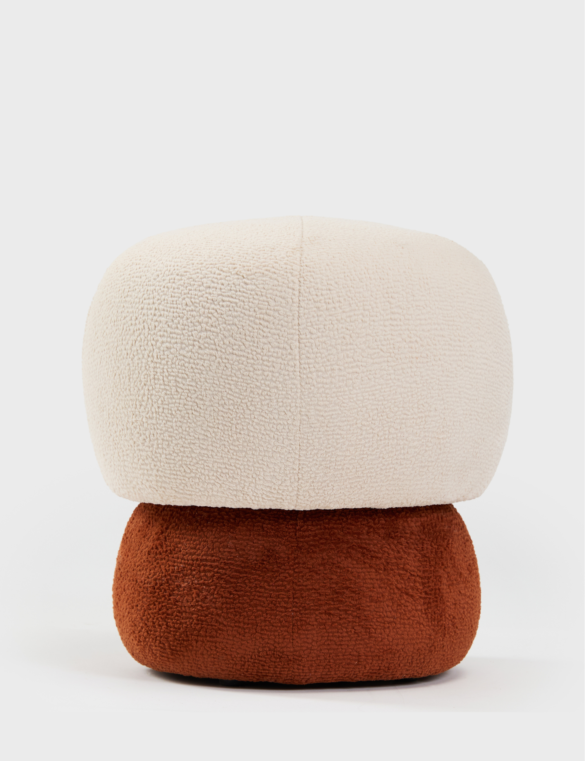 Coco Minimalist Puf - Krem/Turuncu