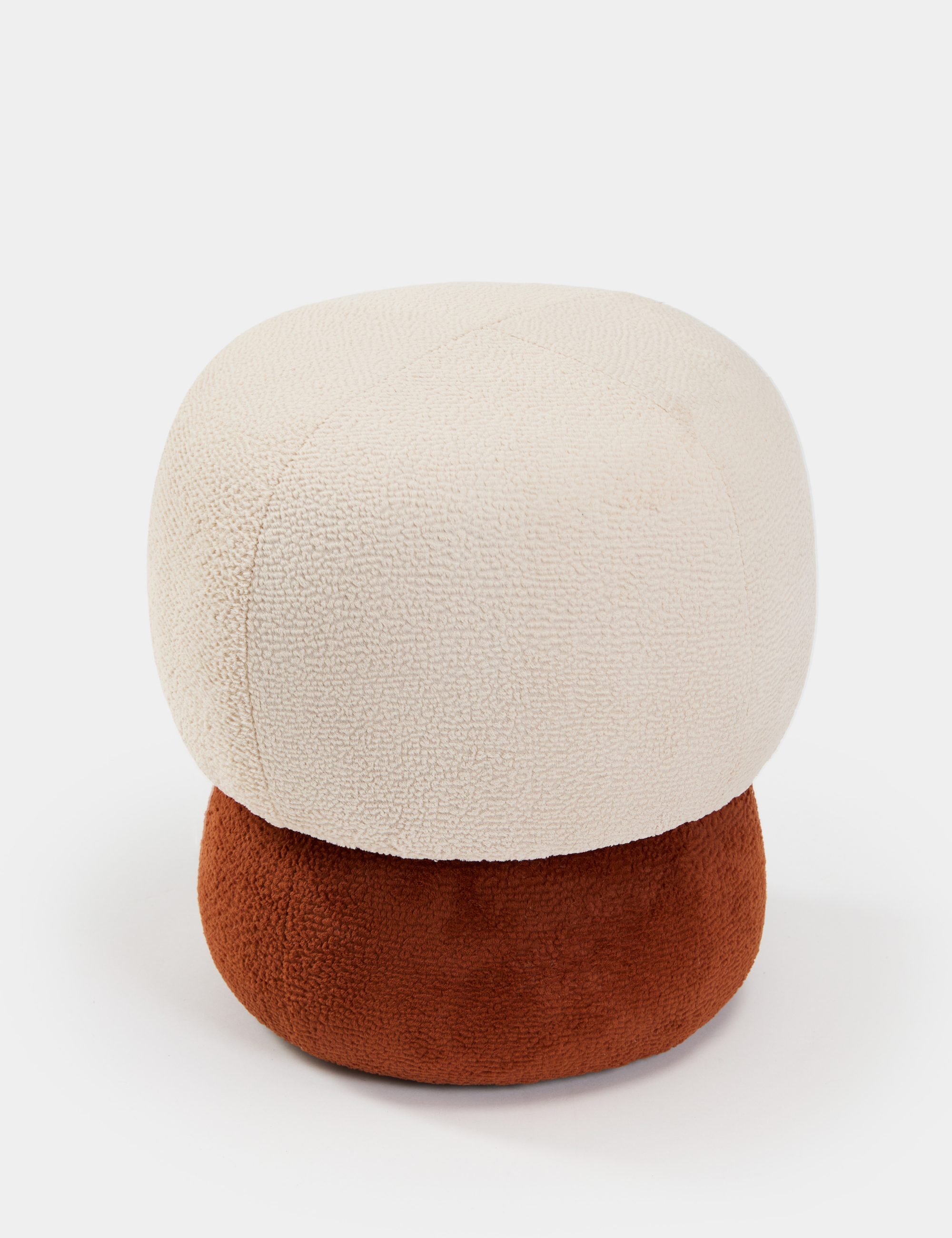 Coco Minimalist Puf - Krem/Turuncu