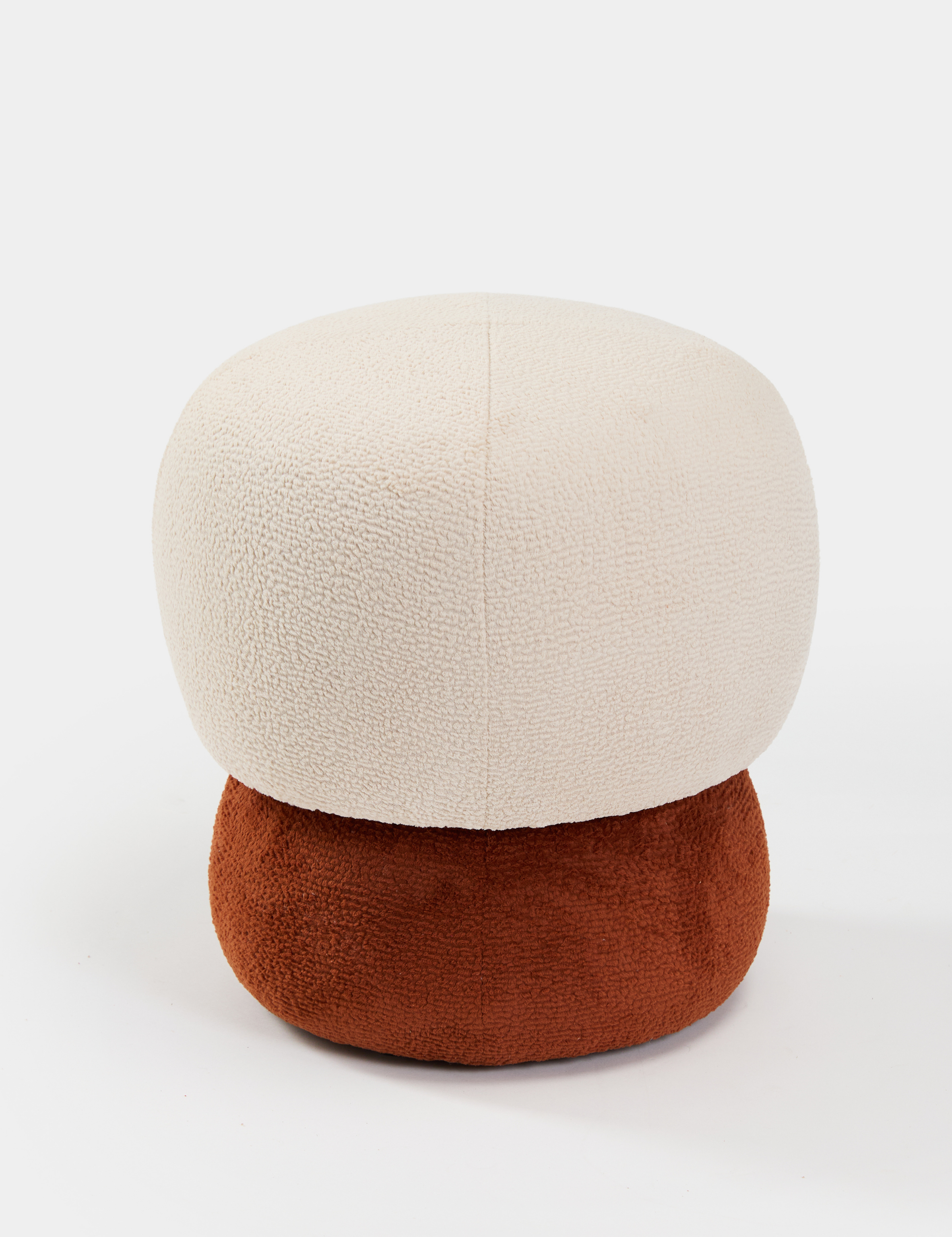 Coco Minimalist Puf - Krem/Turuncu