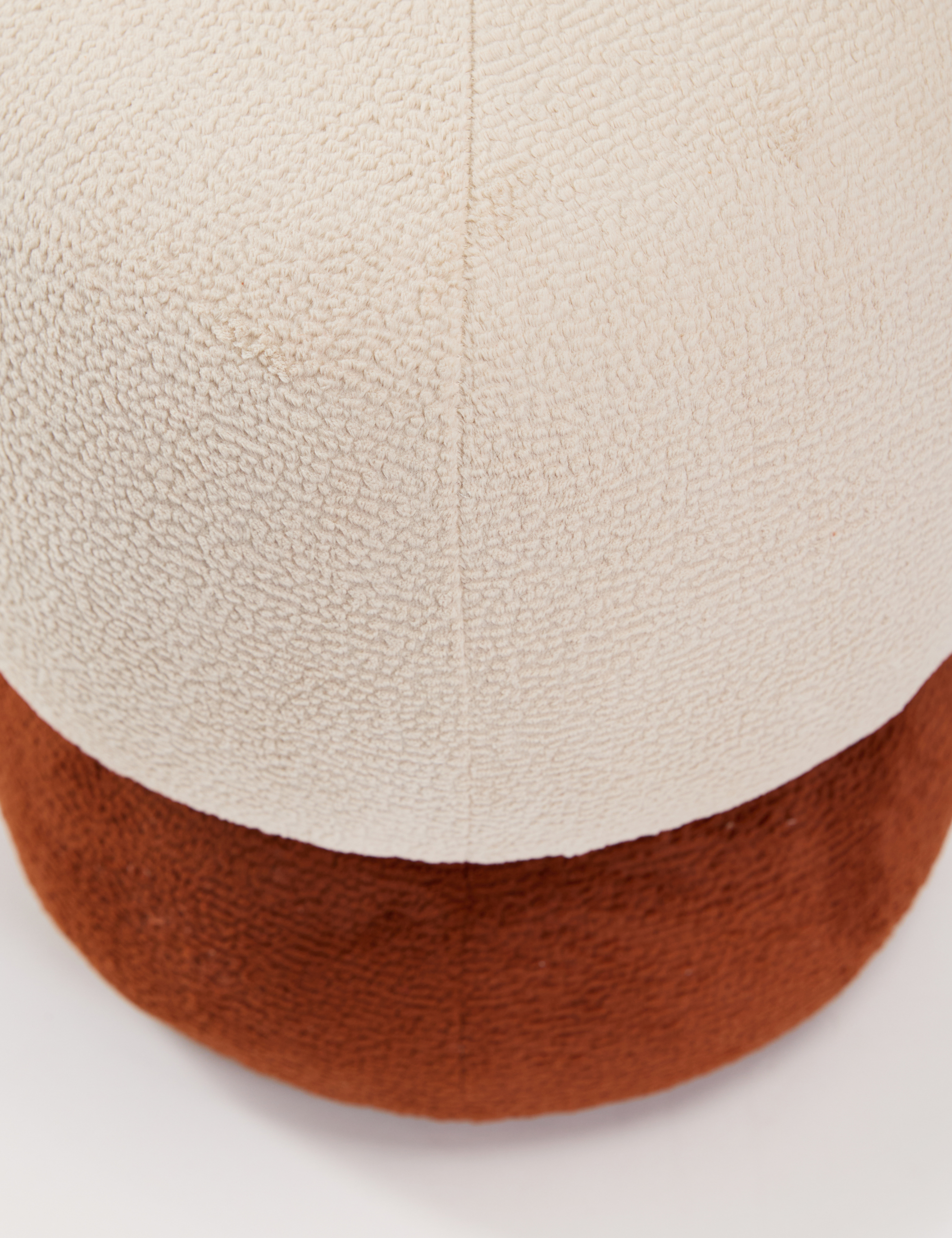 Coco Minimalist Puf - Krem/Turuncu
