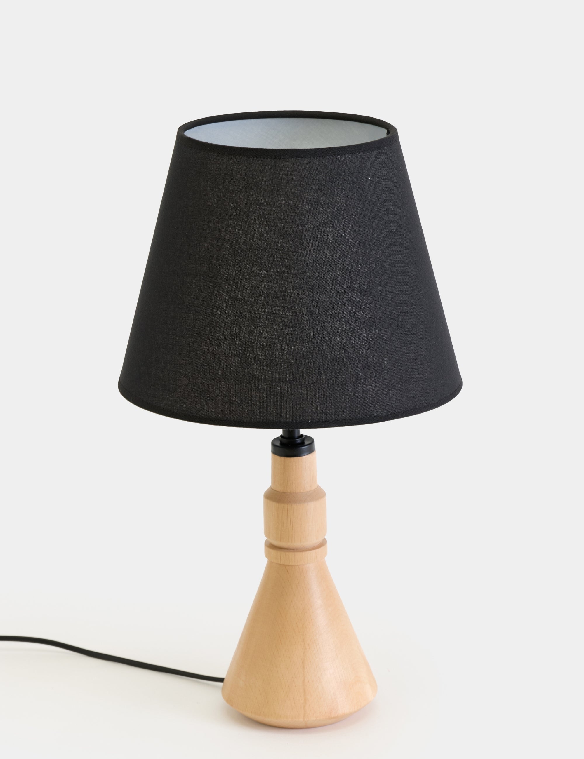 Tromso Kumaş Şapkalı Ahşap Abajur