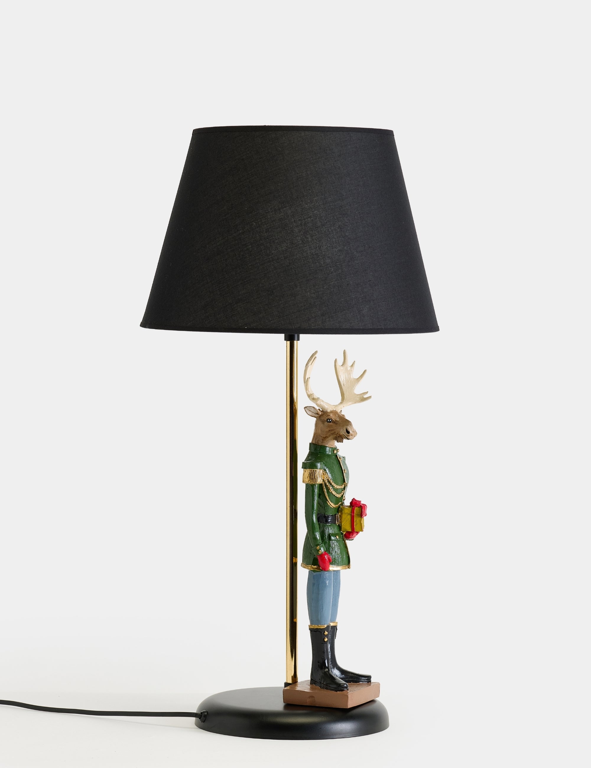 Fındıkkıran Geyik Asker Gift Figürlü Abajur & Biblo