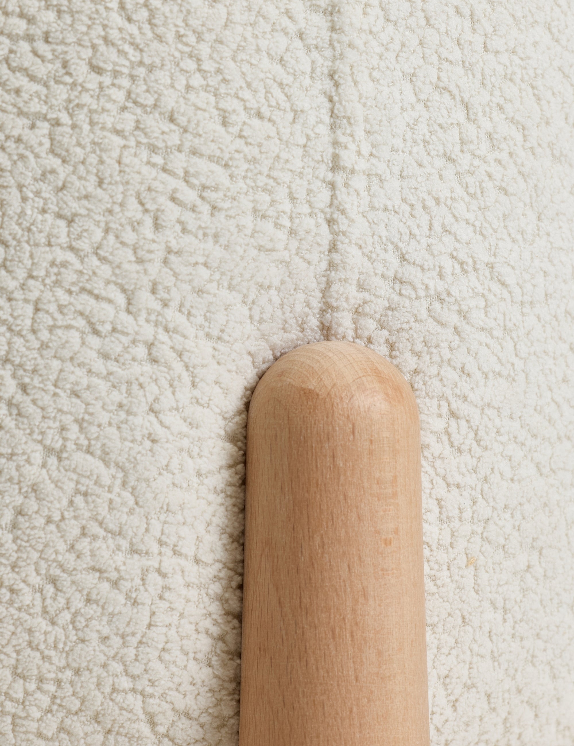 Floki Naturel Ahşap Ayaklı Puf