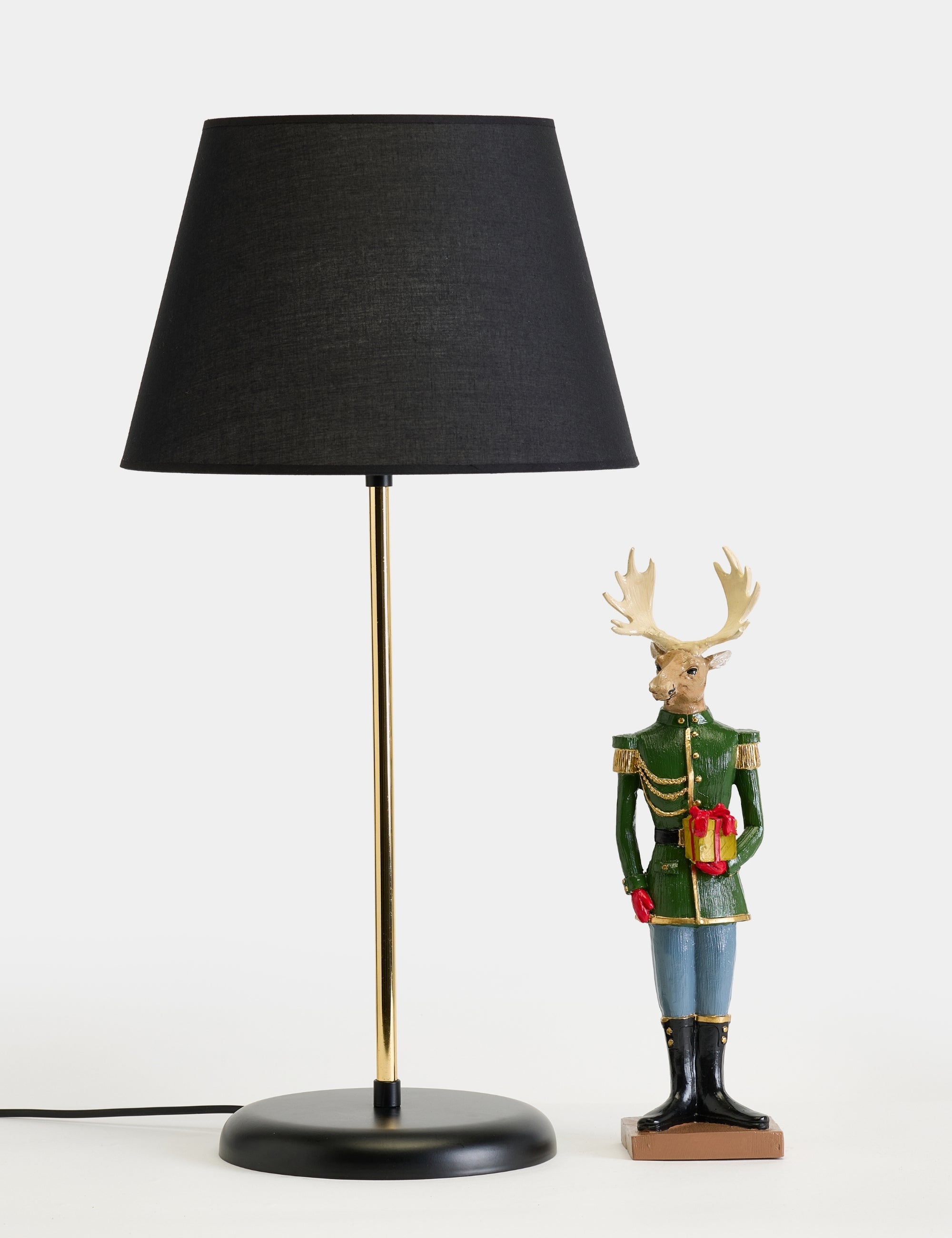 Fındıkkıran Geyik Asker Gift Figürlü Abajur & Biblo