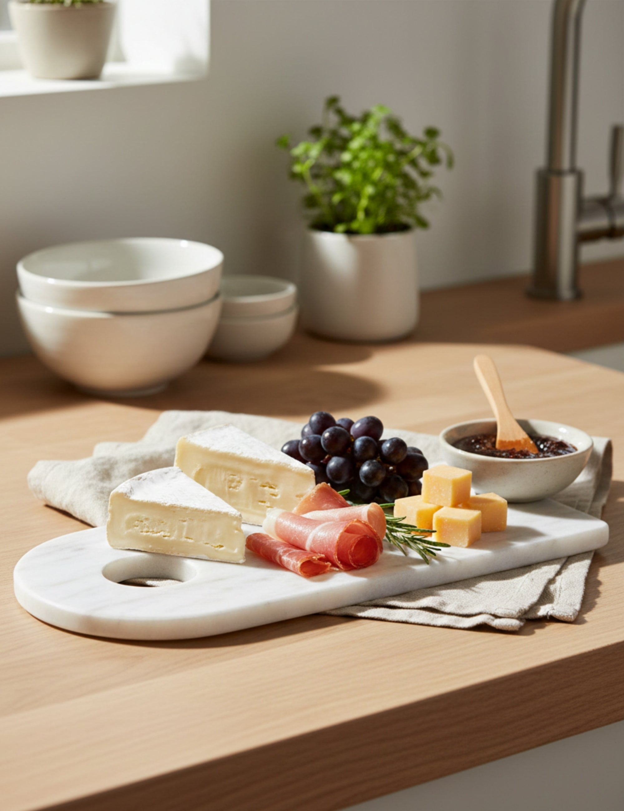 Bianco Mermer Sunum Tabağı