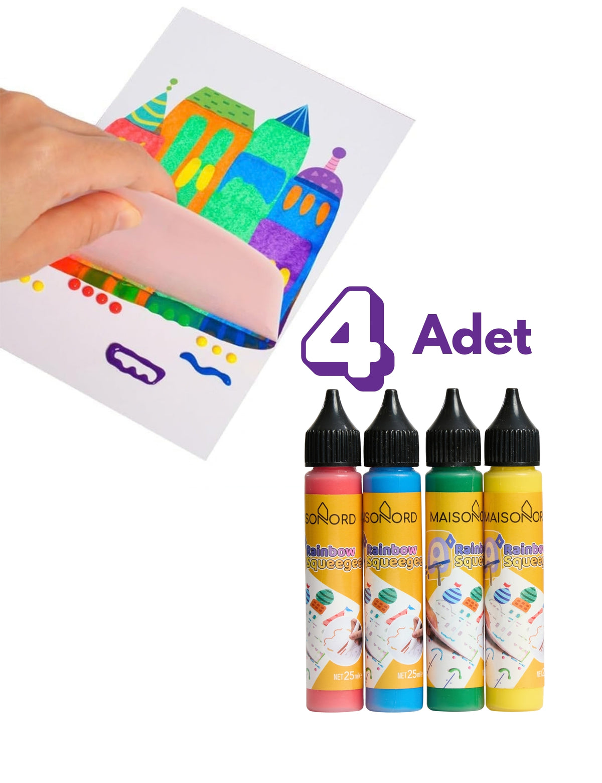 Maisonord Rainbow Squeegee Yedek Boya (4 Adet)