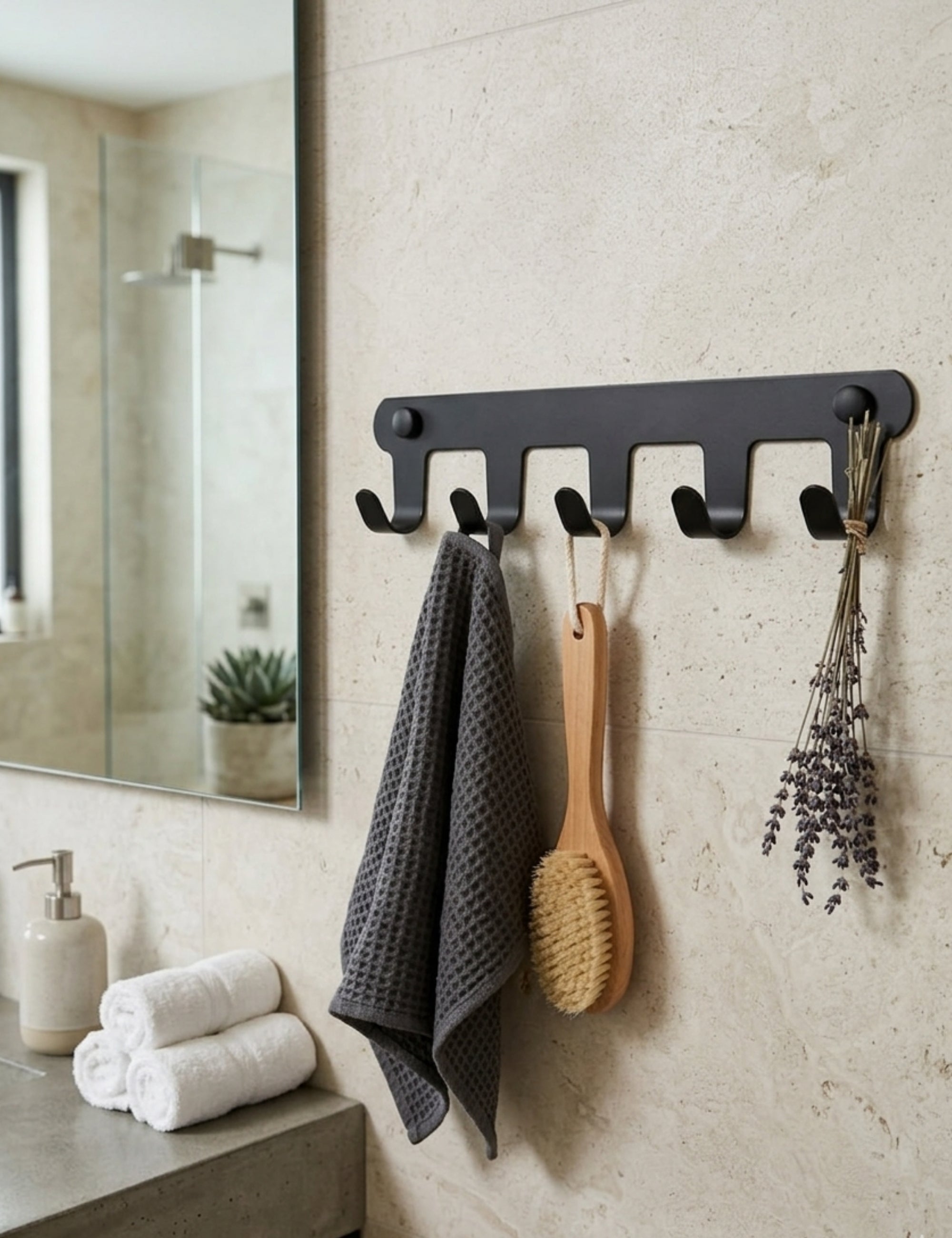 Smart Paslanmaz 5'li Askılık - Siyah