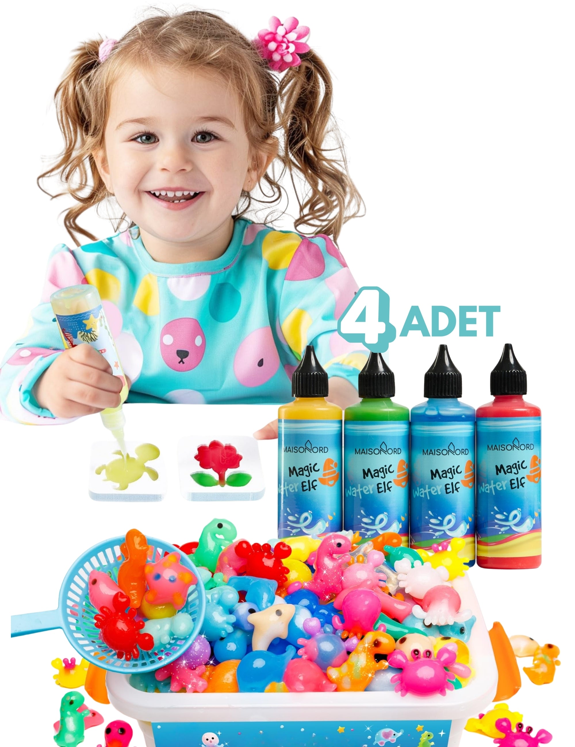 Magic Water Elf Sihirli Su Hayvanları Yedek Renkli Jel (4 Renk)
