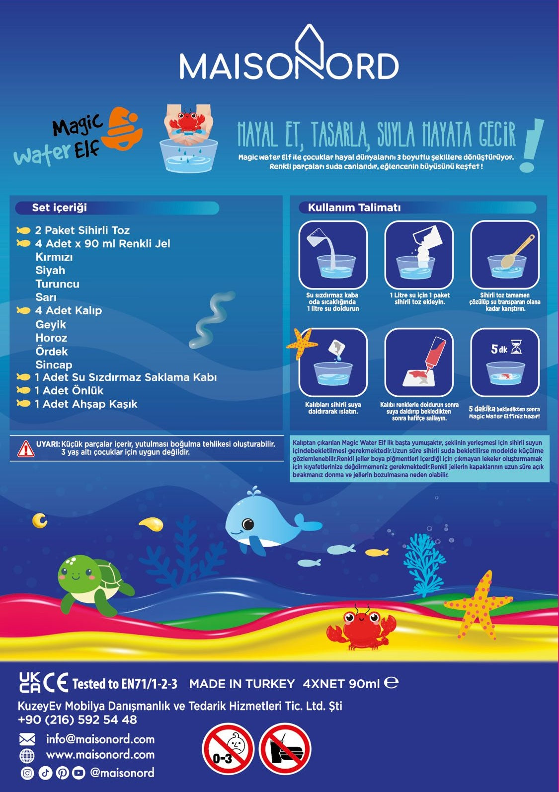 Magic Water Elf Sihirli Su Hayvanları Kendin Yap Eğitici Oyun Seti - Çiftlik
